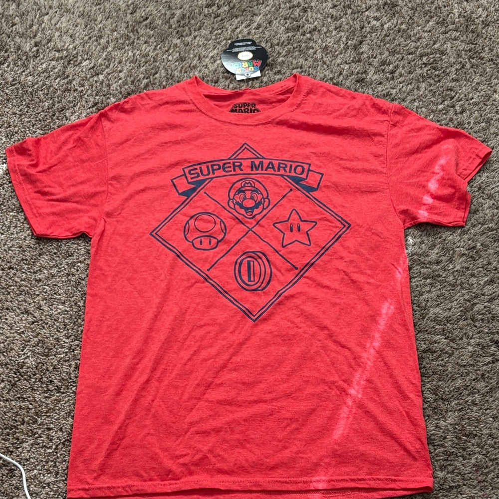 Super Mario Bros Red Short Sleeve Tee Size Medium